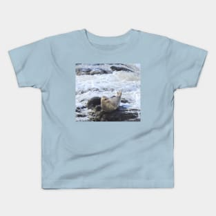 Harbor seal, marine life, wildlife, Pacific Pup Kids T-Shirt